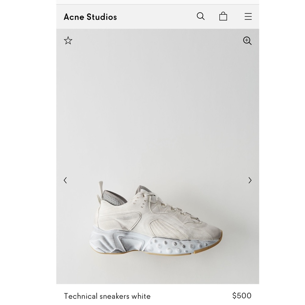Acne Studios Manhattan in Tumbled White - Picture 4 of 8